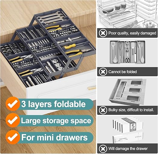 Multi Level Smart Expandable Drawer Organizer 3912 Multi Level Smart Expandable Drawer Organizer 3912