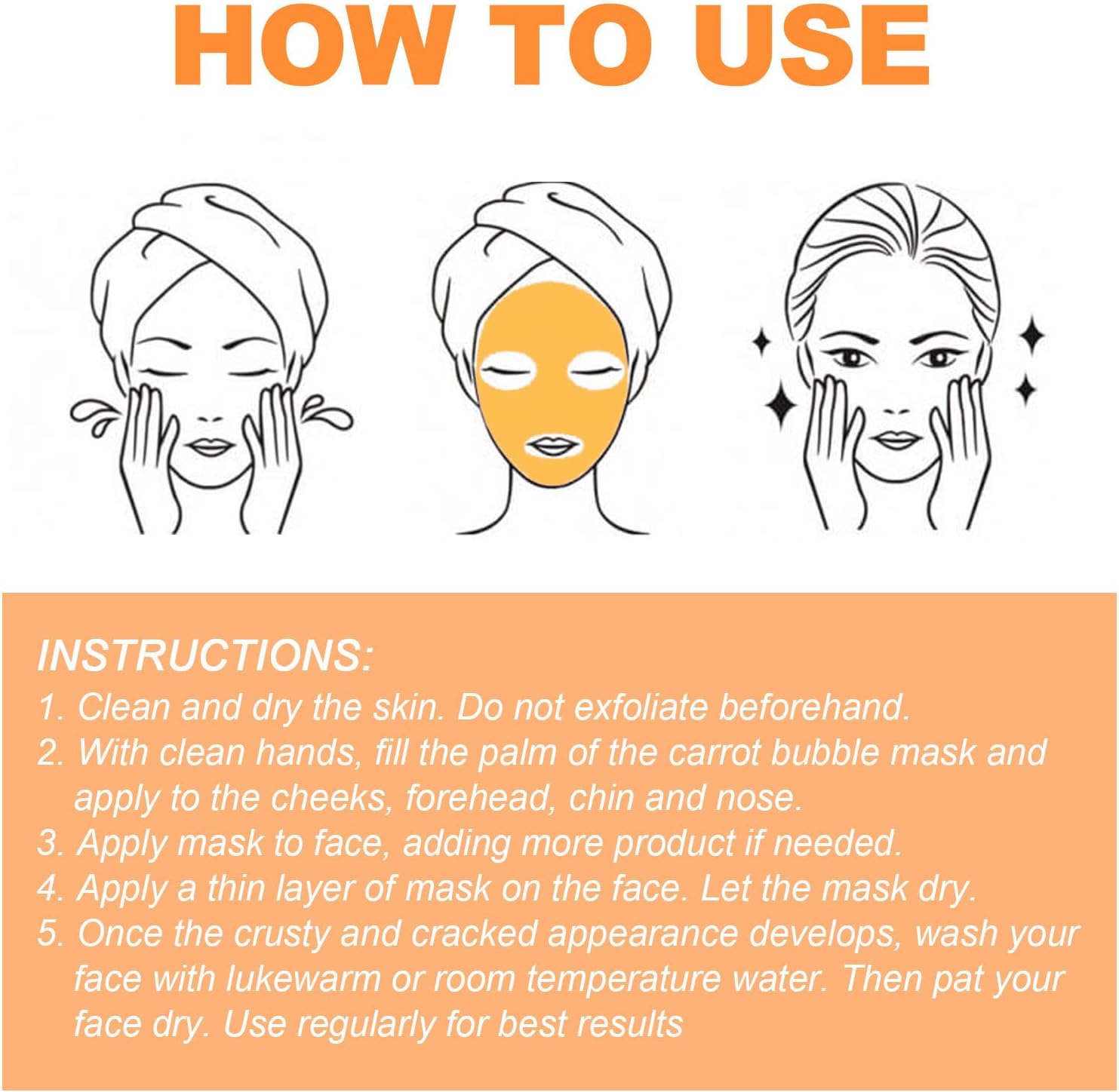Carrot Foam Mask with Acid Complex Deep Bubble Cleaning Pore Cleansing , Blackhead removal, Exfoliation, Moisturizing (4gm x 12pcs Pack) Carrot Foam Mask with Acid Complex Deep Bubble Cleaning Pore Cleansing , Blackhead removal, Exfoliation, Moisturizing (4gm x 12pcs Pack)
