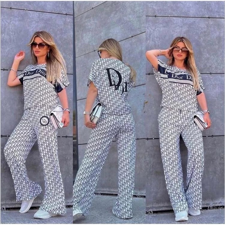 Piece Ladies Set for Short Sleeve and Long Pant S4657136 Piece Ladies Set for Short Sleeve and Long Pant S4657136