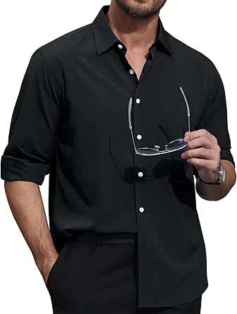 Long Sleeve Casual Button Down Shirt 130253 - TUZZUT Qatar Online Shopping