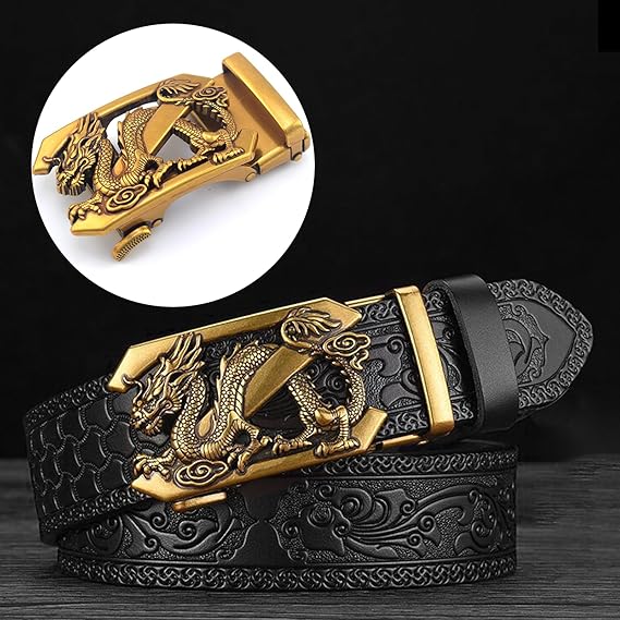 Vintage Dragon Leather Belt DG3311 - TUZZUT Qatar Online Shopping