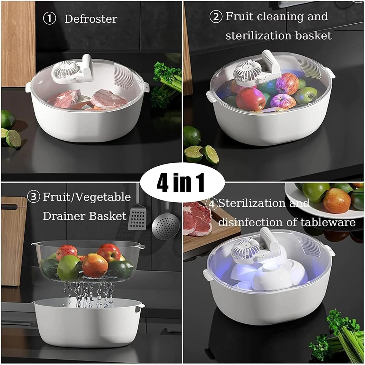 Domestic Kitchen 4 in 1 Food Defroster, Quick Thaw Kitchen Defroster, Upgraded Meat Defrosting Machine BK-JD777 Domestic Kitchen 4 in 1 Food Defroster, Quick Thaw Kitchen Defroster, Upgraded Meat Defrosting Machine BK-JD777