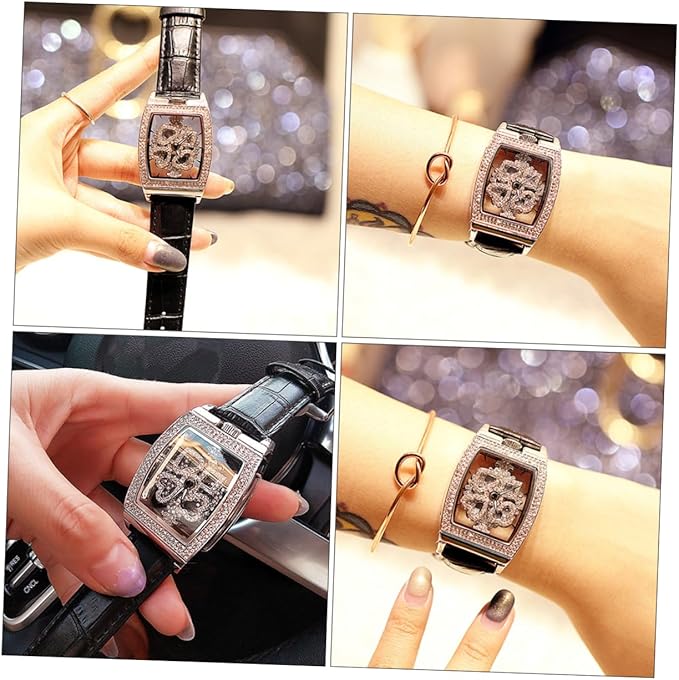 Luxury Rotating Pearl and Diamonds Watch W1701 - TUZZUT Qatar Online Shopping