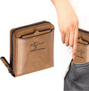 Large Capacity Leather Wallet with Zip B1004 - TUZZUT Qatar Online Shopping