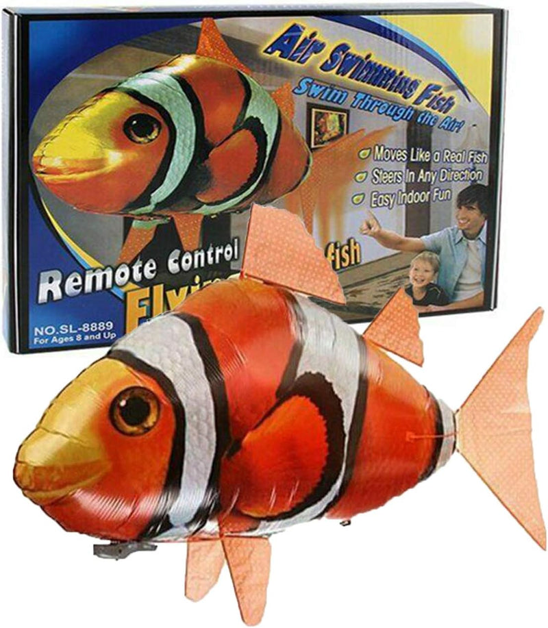GOLD CARP Balloon Remote Control Flying Shark Fish RC Radio Air Swimmer Inflatable Blimp Toys Gift Pet Party