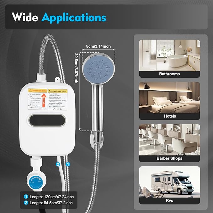Instant Water Heater Shower 3500W RX-021 Instant Water Heater Shower 3500W RX-021