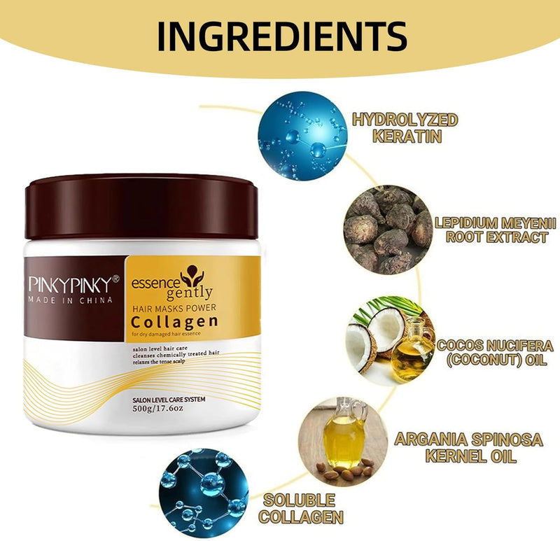 Pinky Pinky Collagen Hair Mask -500g - TUZZUT Qatar Online Shopping