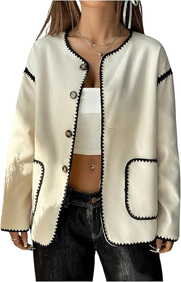 Women's Button Down Long Sleeve Wool Coat 55676 - TUZZUT Qatar Online Shopping