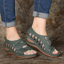 Roman Style Green Wedge Sandals ST12127 - TUZZUT Qatar Online Shopping