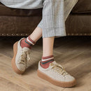 10 pairs Embroidered Breathable Cute Stripe Colorful Low Cut Ankle Socks Set SK-90 - TUZZUT Qatar Online Shopping