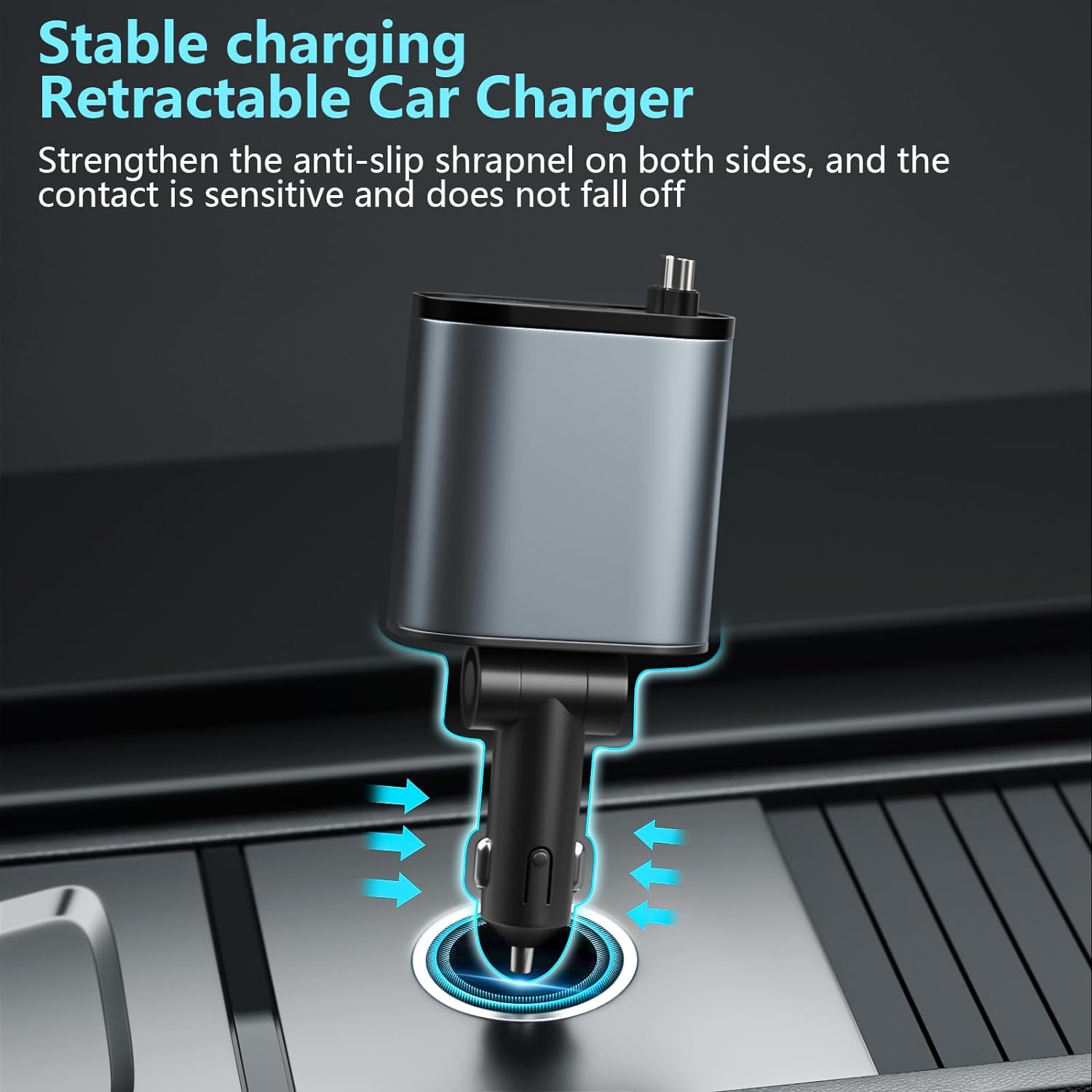 4 in 1 Retractable Fast Car Phone Charger 120W (Type-C, iOS, USB-C & USB interface) 4 in 1 Retractable Fast Car Phone Charger 120W (Type-C, iOS, USB-C & USB interface)