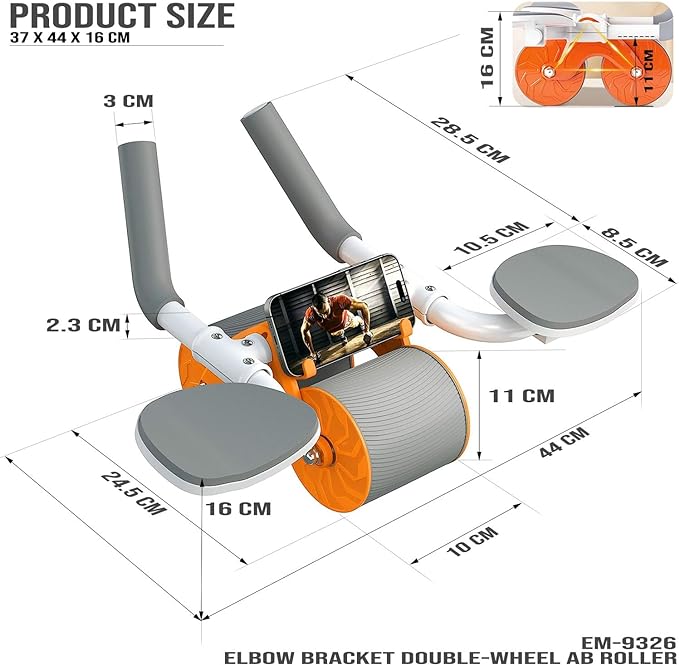 SKY LAND Automatic Elbow Support Rebound Abdominal Roller Wheel EM-9362 - Tuzzut.com Qatar Online Shopping