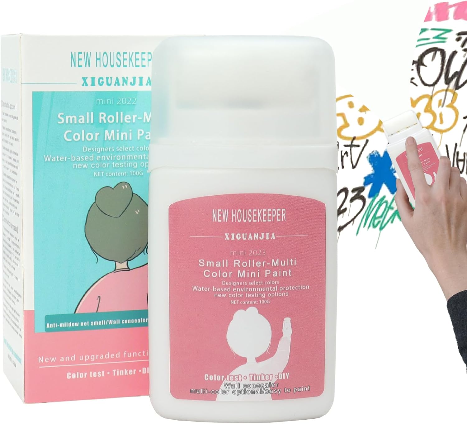 Small Roller-Multi Color Mini Paint 100g Small Roller-Multi Color Mini Paint 100g