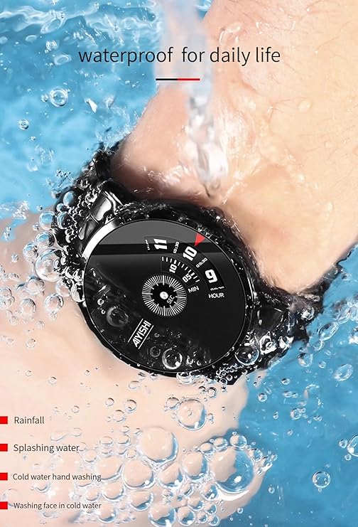 Unisex Watches Cool Unique Creative Original Design Fashion Waterproof Stainless Steel Quartz Watch for Men and Women W12 - TUZZUT Qatar Online Shopping