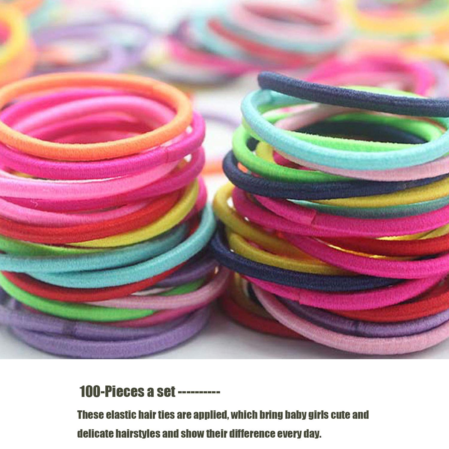 Elastic Hair Bands 100 Pcs X629209 Elastic Hair Bands 100 Pcs X629209