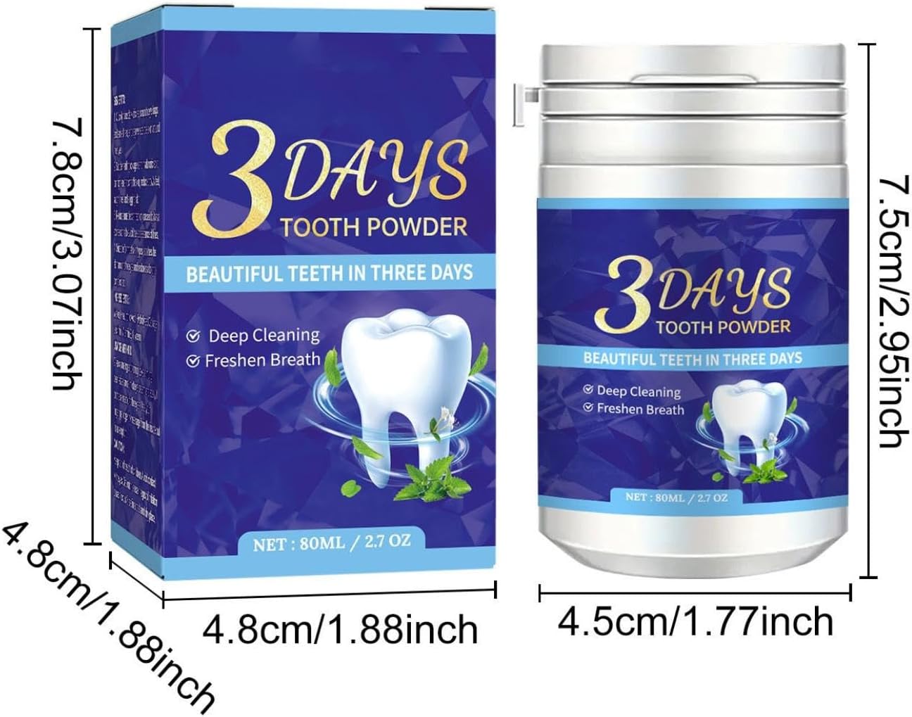 EEIHOE 3 Days Teeth Whitening Powder 80ml EEIHOE 3 Days Teeth Whitening Powder 80ml