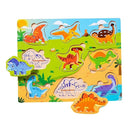 Wooden Toddlers Puzzles Game Animal Dinosaur Board 1603296 - TUZZUT Qatar Online Shopping