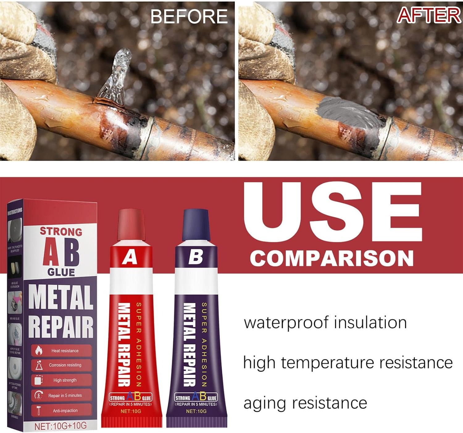 AB Metal Repair Paste 10g+10g AB Metal Repair Paste 10g+10g