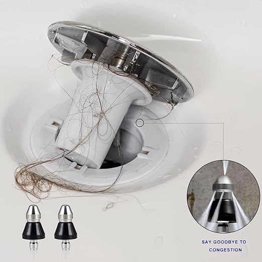 2 Pcs Sewer Cleaning High-pressure Nozzle LE90245 2 Pcs Sewer Cleaning High-pressure Nozzle LE90245