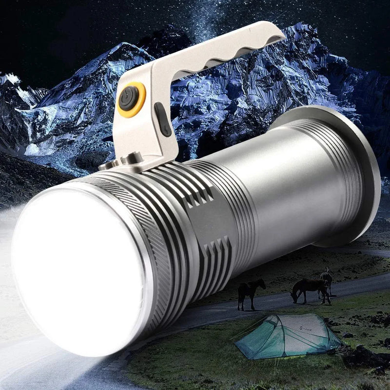 Rechargeable LED High Power Searchlight Metal 3 Mode Long Beam Flashlight Torch Max 8000 Lumens XM-LT6