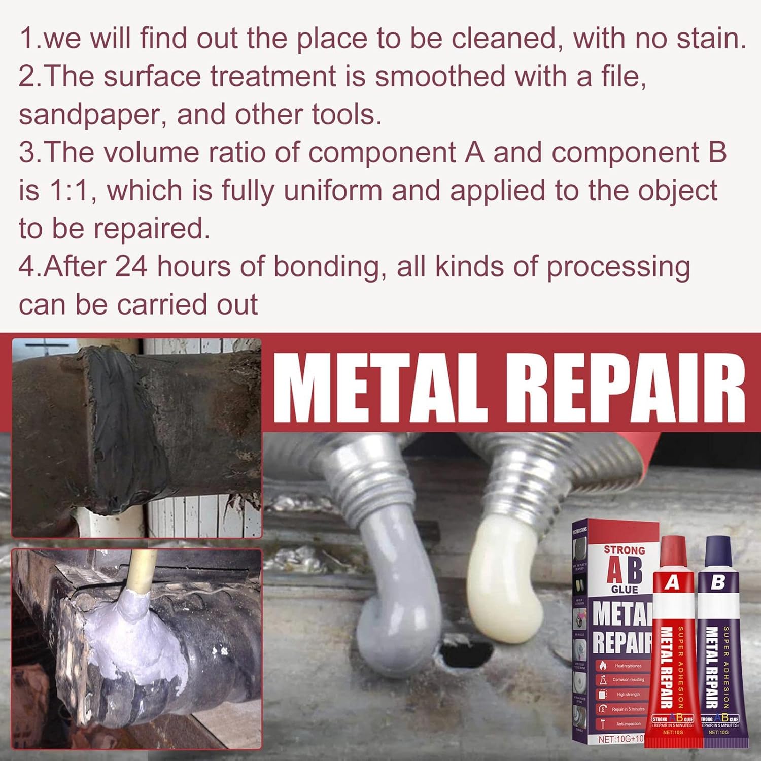 AB Metal Repair Paste 10g+10g AB Metal Repair Paste 10g+10g