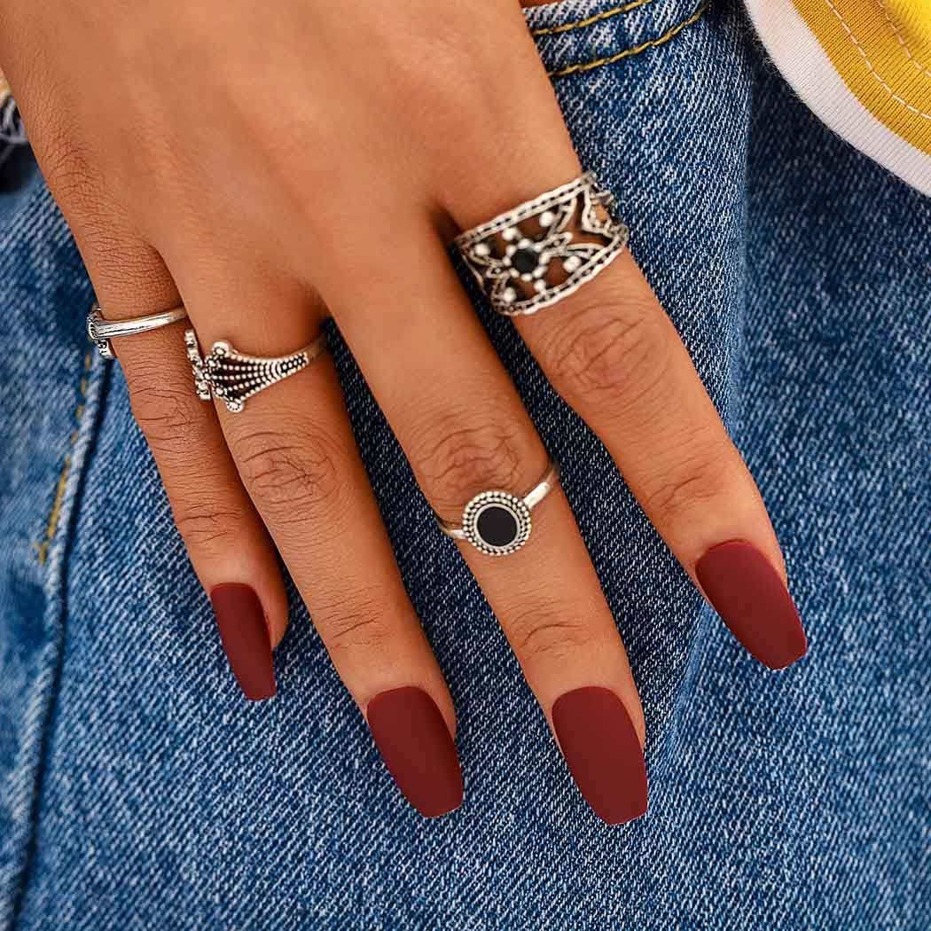 Campsis Matte False Nails Solid Color Campsis Matte False Nails Solid Color