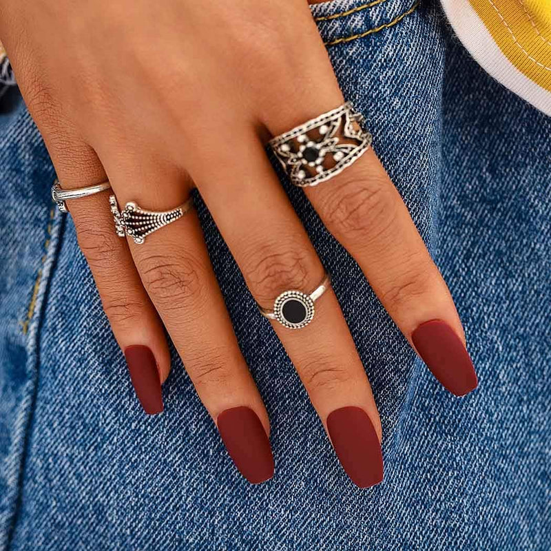 Campsis Matte False Nails Solid Color