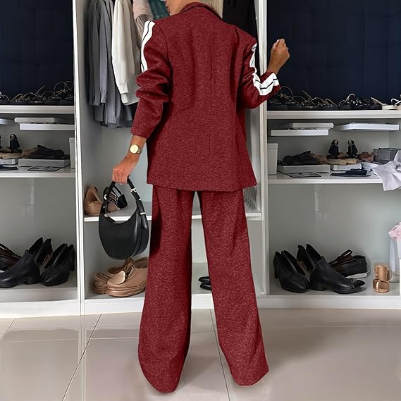 Lapel Long-Sleeved Casual Two-Piece Suit GGG3176442 - TUZZUT Qatar Online Shopping