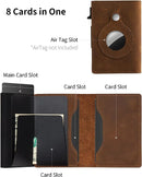 AirTag Wallet - Premium Leather Card Holder RFID Blocking Smart Wallet with AirTag Case - Tuzzut.com Qatar Online Shopping