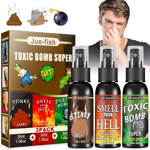 3 Pieces Smelly Flaps Smelly Spray, 90ml Poop Spray, Liquid Spray for Odor Extremely Durabl