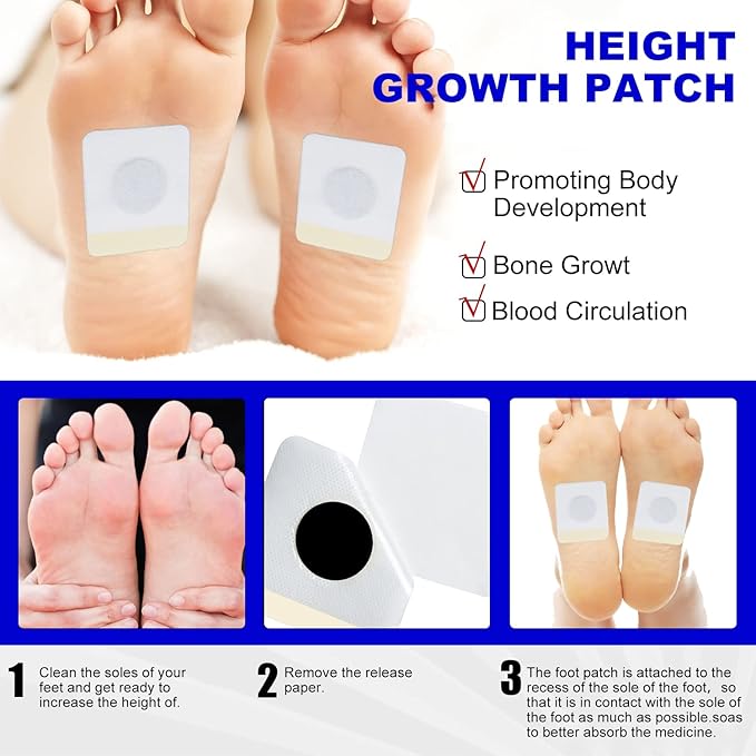 Height Growth Foot Patches - 16 Pcs