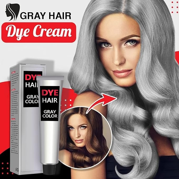 Silver Gray Natural Hair Dye Cream, Silver Hair Dye - Tuzzut.com Qatar Online Shopping