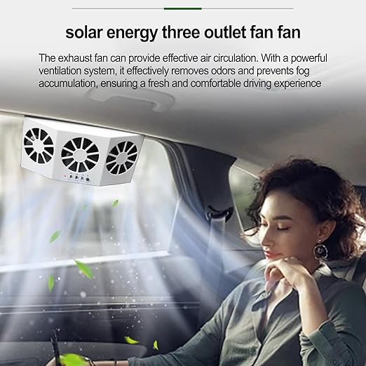 Solar-Powered Car Ventilation Fan - TUZZUT Qatar Online Shopping