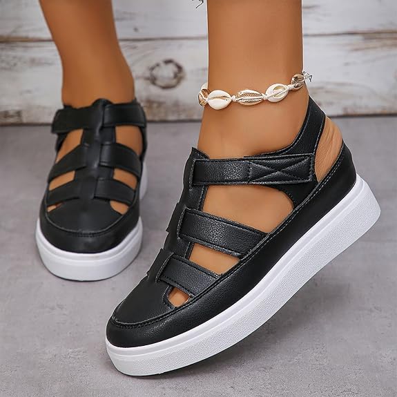 Hook And Loop Closed-Toe Sandals 6011 - TUZZUT Qatar Online Shopping