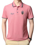 Men's Short Sleeve Embroidered Lapel POLO Casual T-Shirt TS315 - TUZZUT Qatar Online Shopping