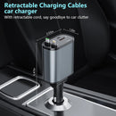 4 in 1 Retractable Fast Car Phone Charger 120W (Type-C, iOS, USB-C & USB interface) - TUZZUT Qatar Online Shopping
