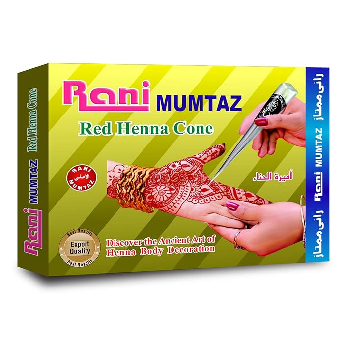 Rani Mumta Red Henna Mehendi Cones - TUZZUT Qatar Online Shopping