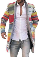Men's Colourful Striped Trench Coat TC8965 - TUZZUT Qatar Online Shopping