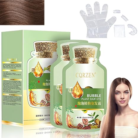 CORZEN Natural Plant Hair Dye,New Botanical Bubble Hair Dye 10ml 10Packs/Box CORZEN Natural Plant Hair Dye,New Botanical Bubble Hair Dye 10ml 10Packs/Box