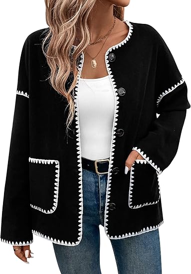 Women's Button Down Long Sleeve Wool Coat 55676 - TUZZUT Qatar Online Shopping