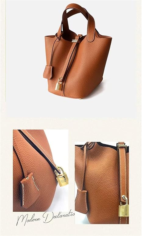 Women's Leather Basket Bag 459326 - TUZZUT Qatar Online Shopping