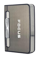 Focus Long Cloud JD-YH002 Automatic Cigarette Case Holder Box with Lighter - TUZZUT Qatar Online Shopping