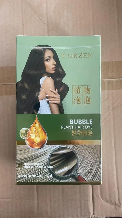CORZEN Natural Plant Hair Dye,New Botanical Bubble Hair Dye 10ml 10Packs/Box CORZEN Natural Plant Hair Dye,New Botanical Bubble Hair Dye 10ml 10Packs/Box