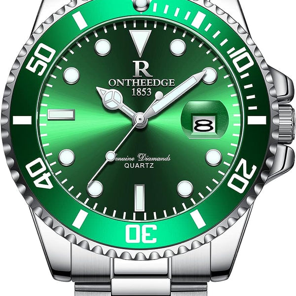 R ONTHEEDGE Mens Quartz Wrist Watch Luminous Business Watch