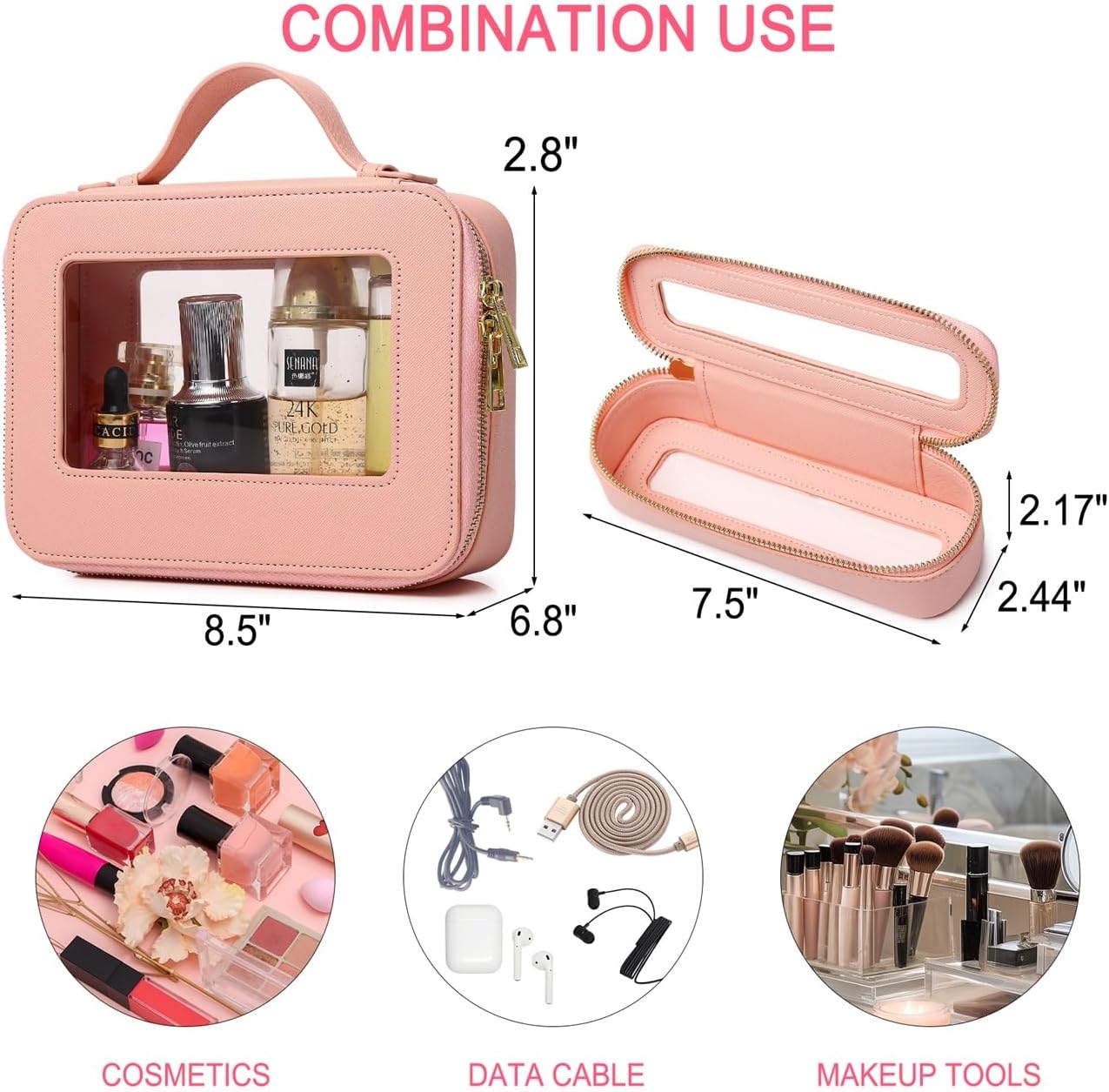 Portable transparent Makeup Bag Portable transparent Makeup Bag