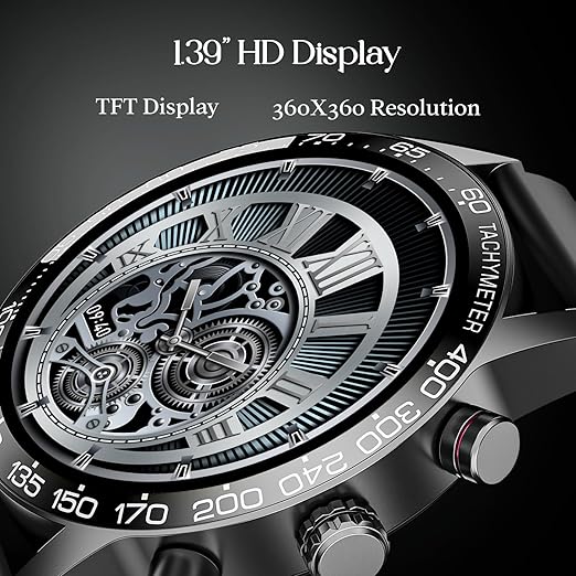 Smart Watch w/ 1.32" (3.3 cm) HD Display, Luxurious Metal Body Design X5052221 - TUZZUT Qatar Online Shopping