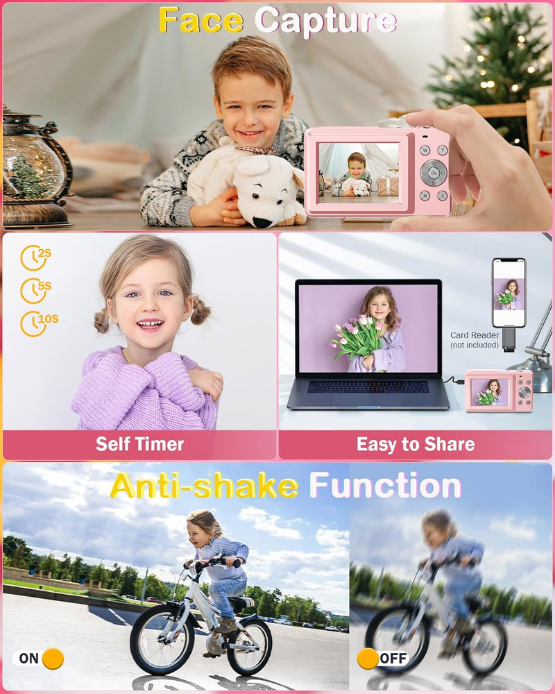 Digital Camera for Kids with 32GB Card-16X Zoom - TUZZUT Qatar Online Shopping