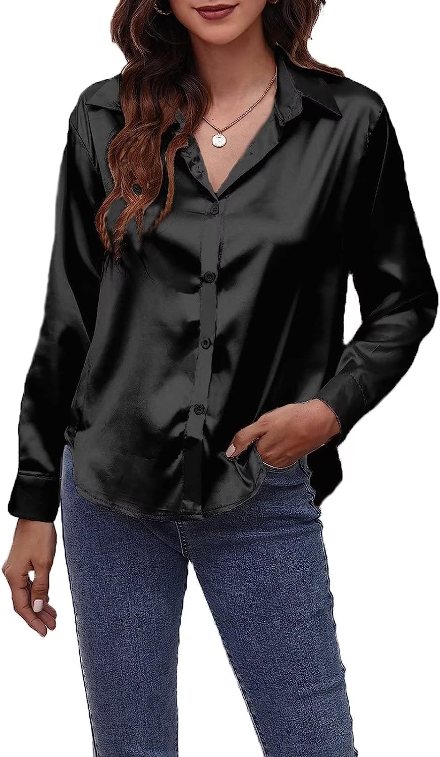 Autumn Fashion Button Up Satin Silk Shirt Spring Vintage Blouse Women White Lady Long Sleeves Female Loose Street Shirts S3832436 Autumn Fashion Button Up Satin Silk Shirt Spring Vintage Blouse Women White Lady Long Sleeves Female Loose Street Shirts S3832436