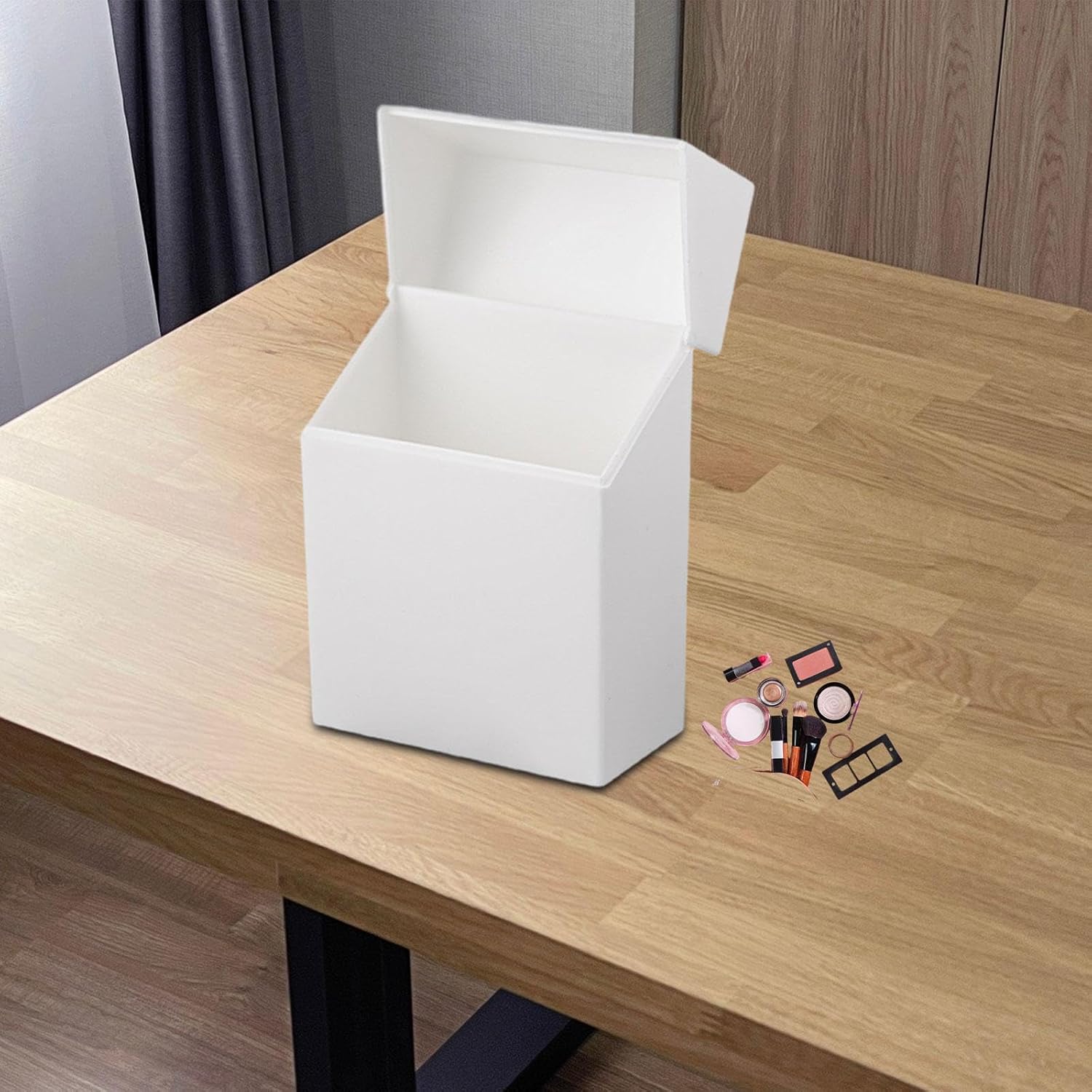 Small Storage Box with Flip Top Lid Office Home School Pantry Desk Organizer Small Storage Box with Flip Top Lid Office Home School Pantry Desk Organizer