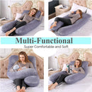 U Shaped Pregnancy Full Body Pillow with Velvet Cover 70x130cm - TUZZUT Qatar Online Shopping